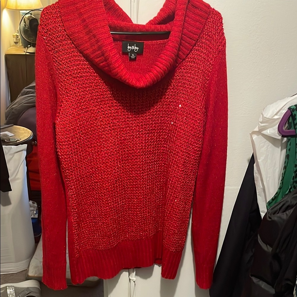 Women's Sequin Cowl Neck Sweater